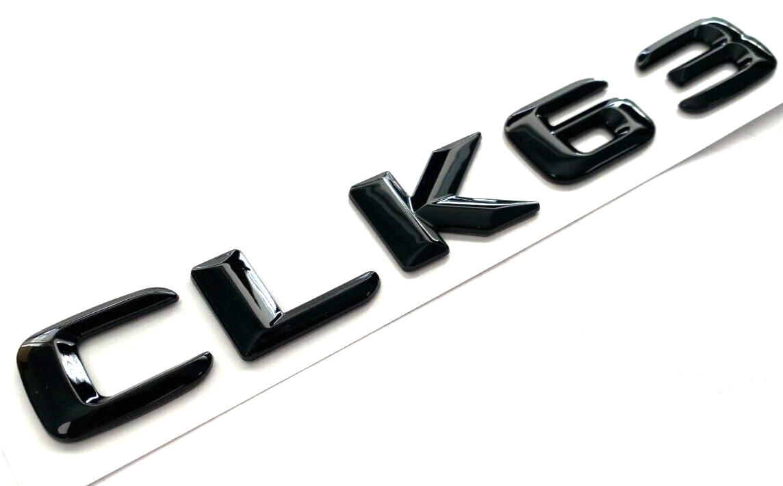 Gloss BLACK FOR MERCEDES CLK63 REAR TRUNK EMBLEM BADGE NAMEPLATE DECAL NUMBER