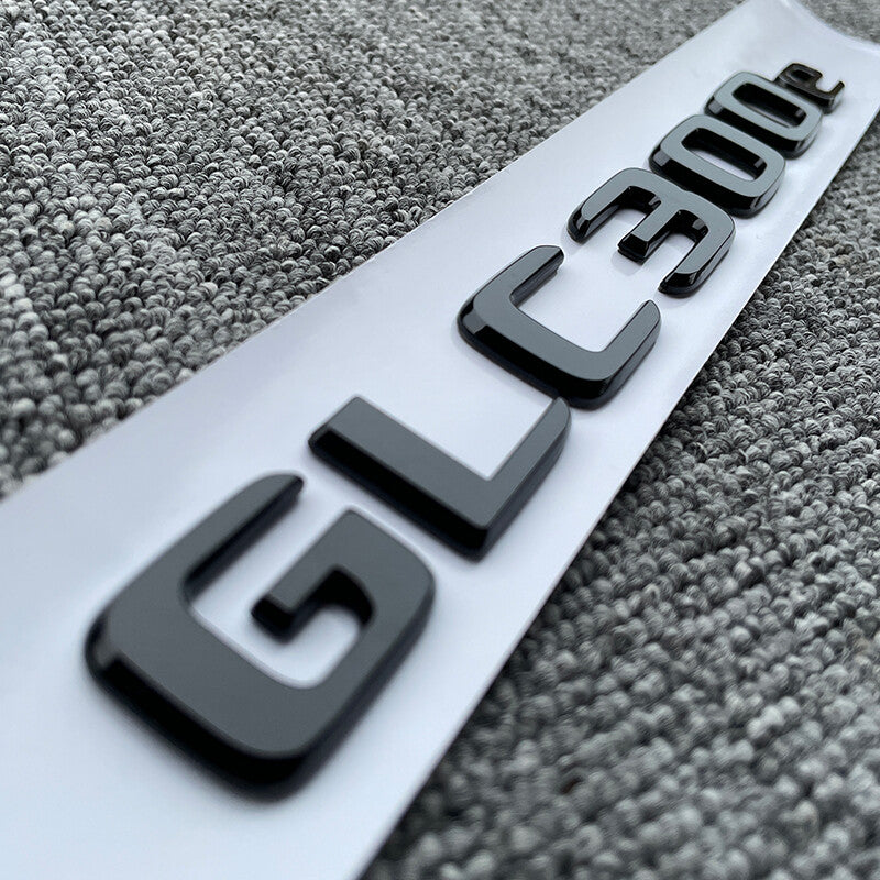 GLC300e +4MATIC Gloss Black Rear Trunk Emblem Badge Sticker For GLC C253 X253