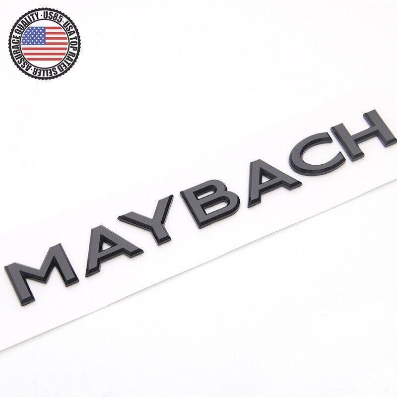 Nameplate Gloss Black Maybach Letter Emblem Trunk Hatch Sticker Maybach Badge