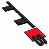 For Audi TT S Gloss Black Rear Letter Tail Badge Trunk Emblem Badge Logo Sport
