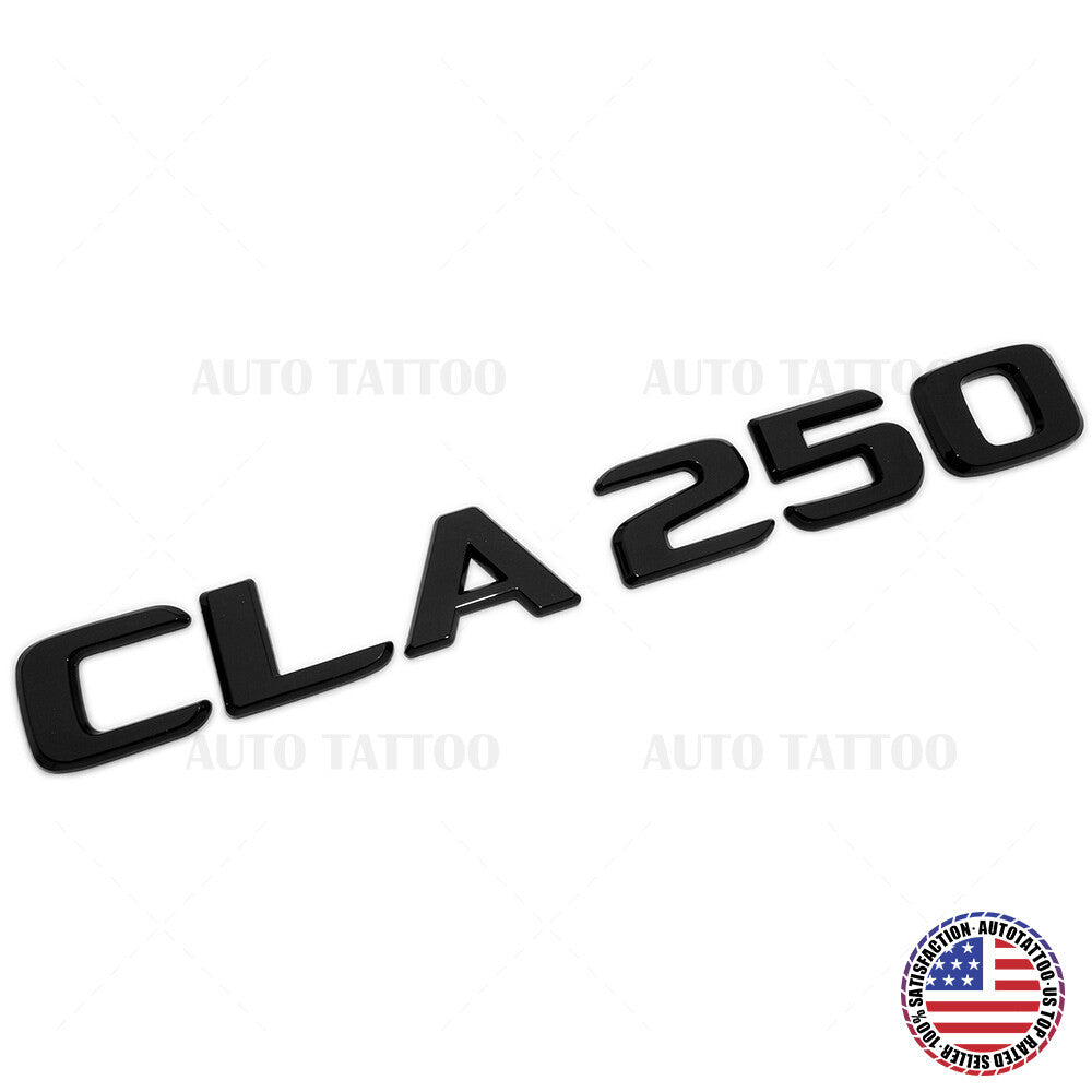 17-21 CLA 250 Emblem Trunk Lid Letter Logo Nameplate Badge Decorate Gloss Black