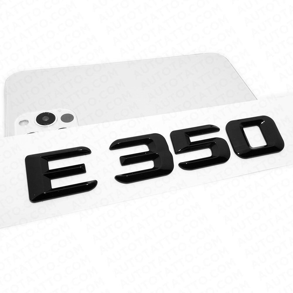 14-16 E350 AMG Letter Emblem 3D Trunk Logo Nameplate Badge Decorate Gloss Black