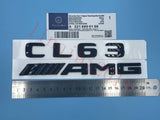 NEW Gloss Black CL63 + AMG Letters Trunk Embl Badge Sticker for Mercedes Benz