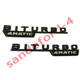 2017+ BiTurbo 4Matic AMG Fender Emblem Gloss Black Benz C43 C63 E43 E63 Badge