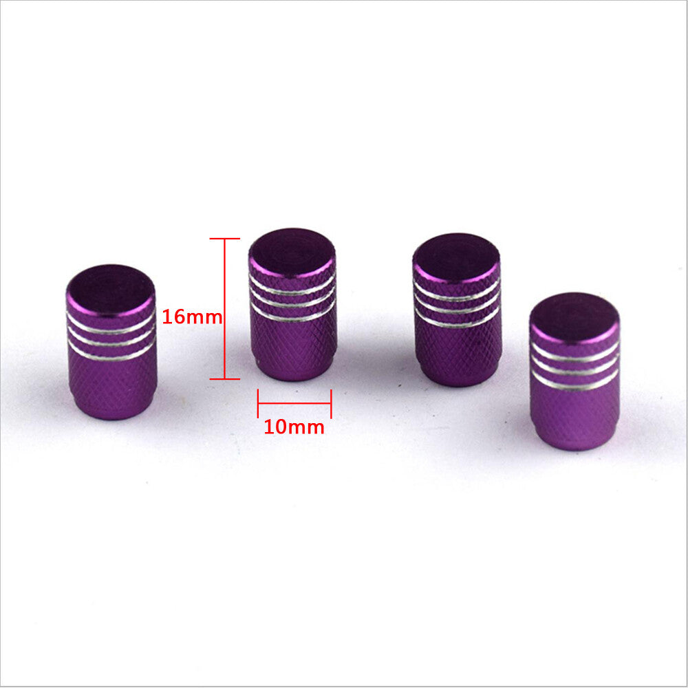 4x Aluminum Car Tyre Tire Air Valve Stem Screws Caps Cover Accessories Universal
