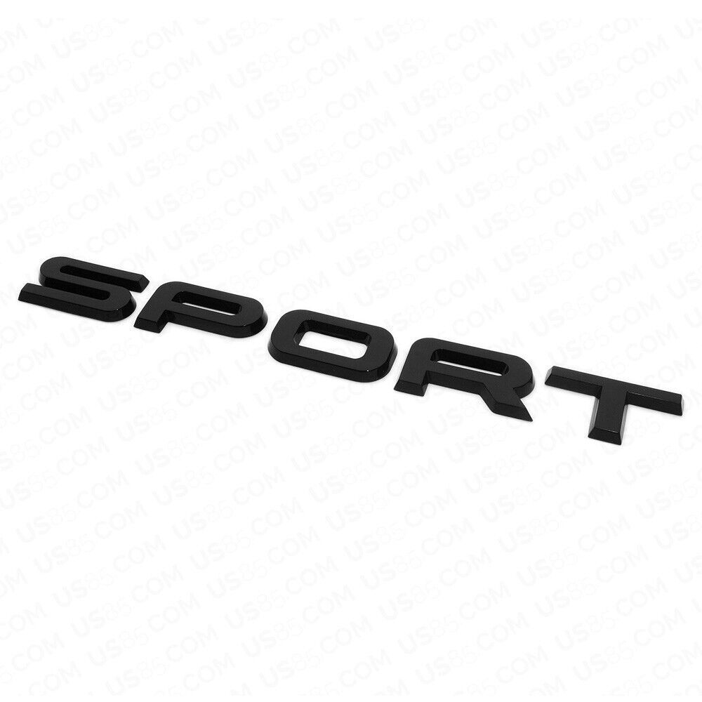 Gloss Black Sport Tailgate Emblem Badge Replaces Range Land Rover Fender Rear
