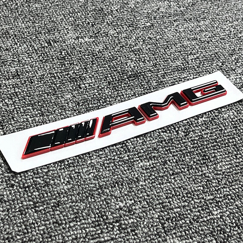 For AMG Emblem Trunk Gloss Black 3D Rear Tailgate Letter Badge C E S SL SLK GT