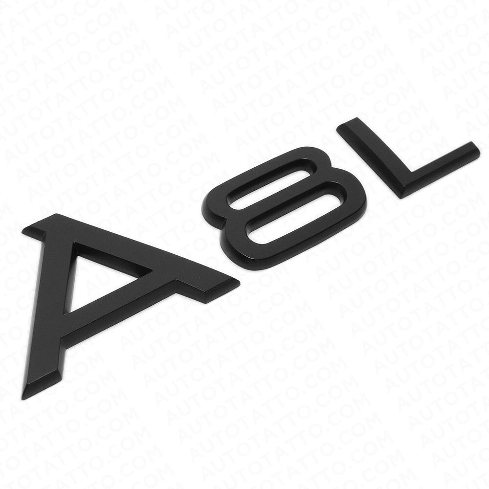 Audi A8 L A8L Matte Black Rear Letter Nameplate Trunk Emblem Badge Sport Sline
