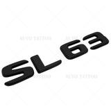 17+ SL 63 AMG Letter 3D Emblem Trunk Logo Nameplate Badge Decorate Matte Black