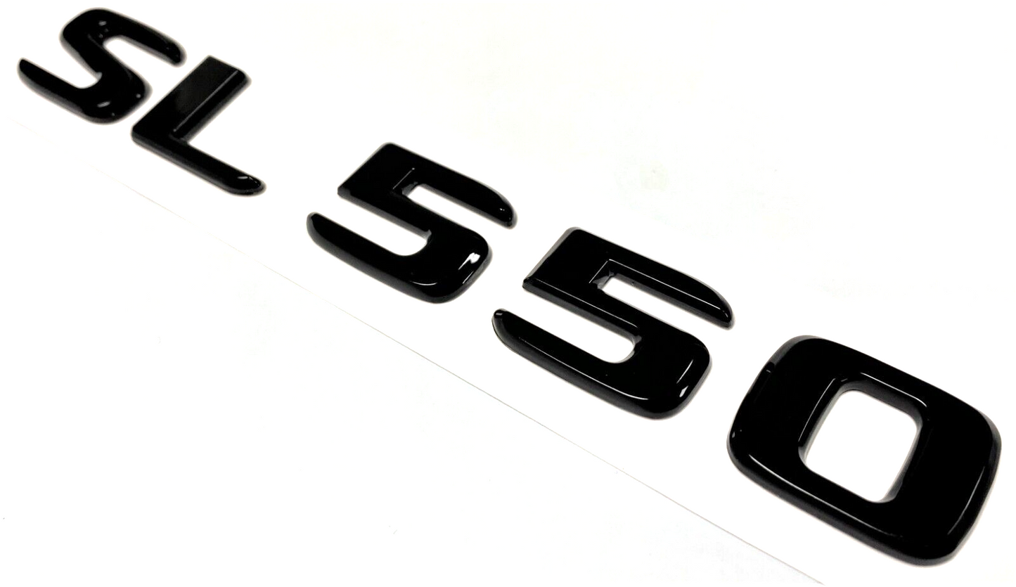 SL550 BLACK For MERCEDES REAR TRUNK EMBLEM BADGE NAMEPLATE DECAL LETTERS