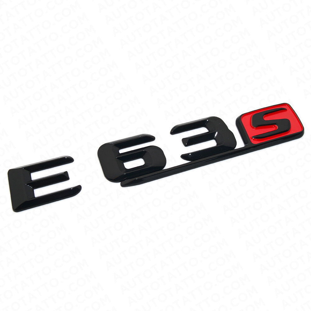 14-16 E63 S AMG Letter Emblem 3D Trunk Logo Nameplate Badge Decorate Gloss Black