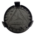 LOT 4 Hub Cover 75mm Black and Gray For Mercedes Logo Emblem Rim Wheel Center