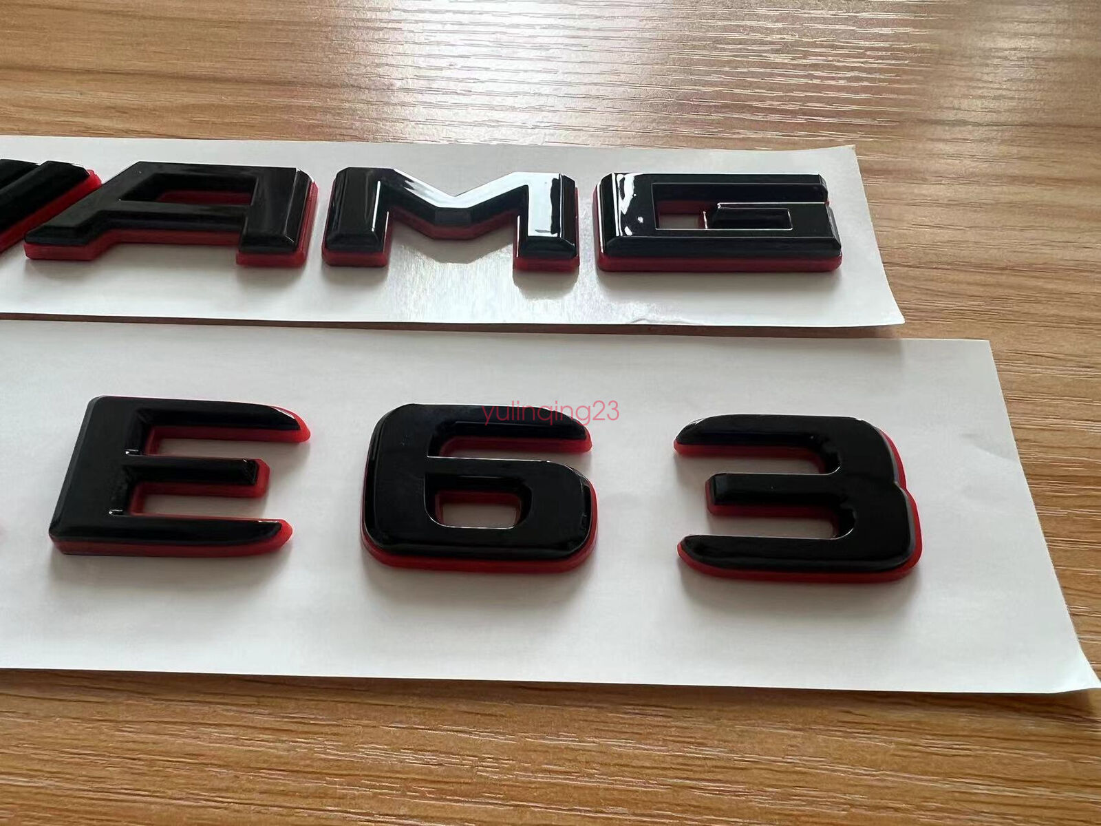 Black RED Number Letters Rear Trunk Badge Emblem for Mercedes  GLE63 AMG