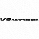 2x Mercedes 02-04 Gloss Black V6 Kompressor Side Fender Logo Marker Emblem Badge