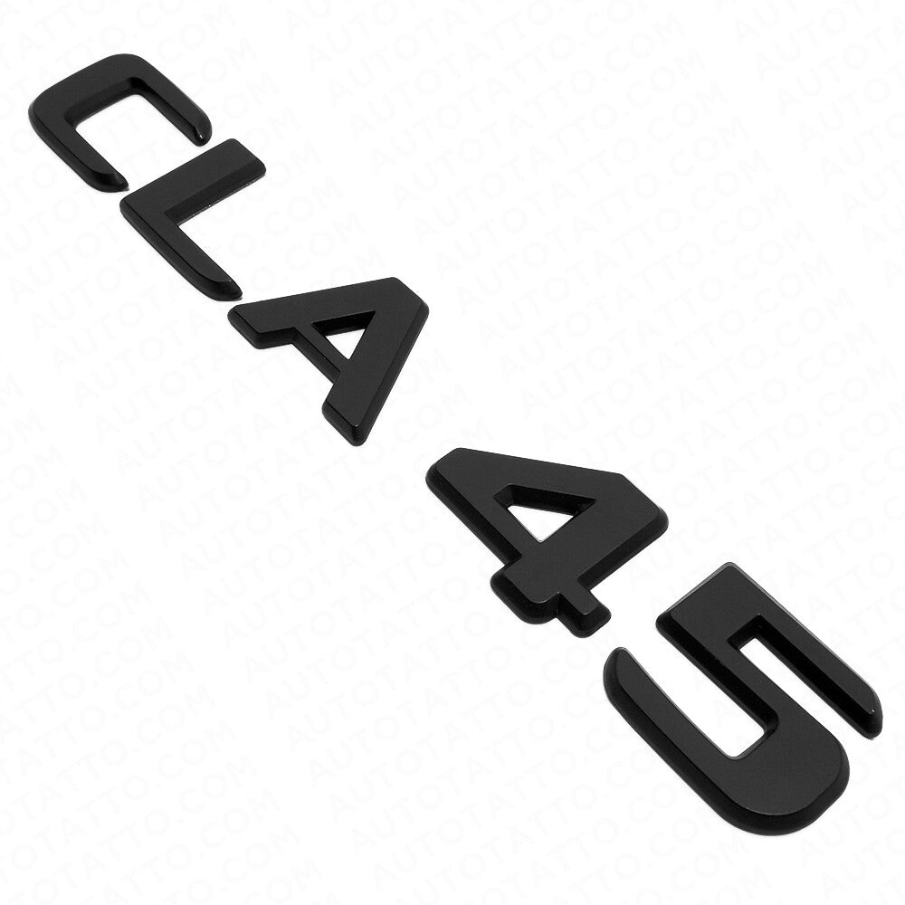 CLA 45 AMG 3D Emblem Trunk Lid Letter Logo Nameplate Badge Decorate Matte Black