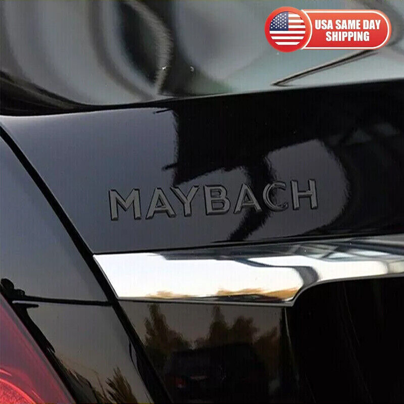 4 x For Mercedes S Class W222 Maybach Gloss Black Side Rear Trunk Badge Emblem