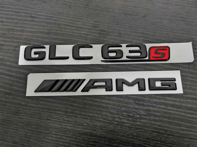 Gloss Black GLC63S AMG Trunk emblem badge For Mercedes-Benz GLC63