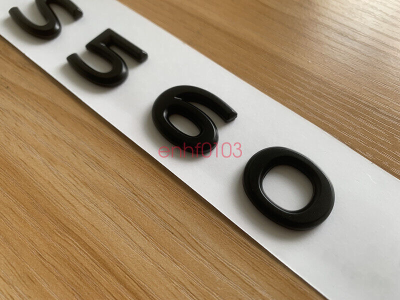 Matte Black S560 Number Trunk Letters Badge Emblems Sticker For Benz Maybach
