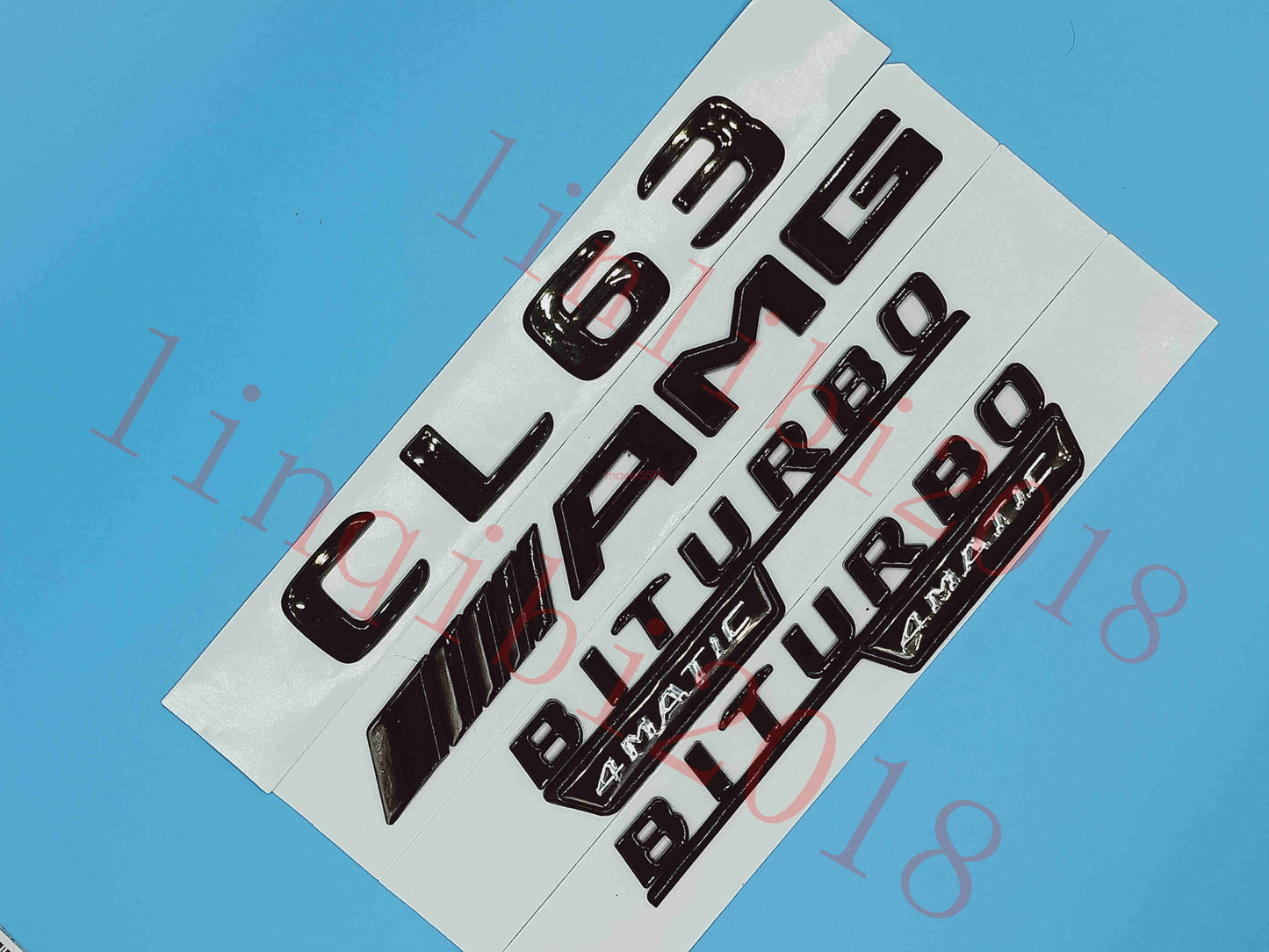 Flat Gloss Black " CL63 AMG BITURBO" Emblem Badge Sticker for Mercedes Benz CL63
