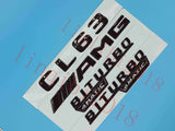 Flat Gloss Black " CL63 AMG BITURBO" Emblem Badge Sticker for Mercedes Benz CL63