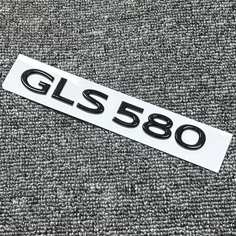Gloss Black GLS580 Maybach Number Trunk Letters Badge Emblems Sticker For Benz