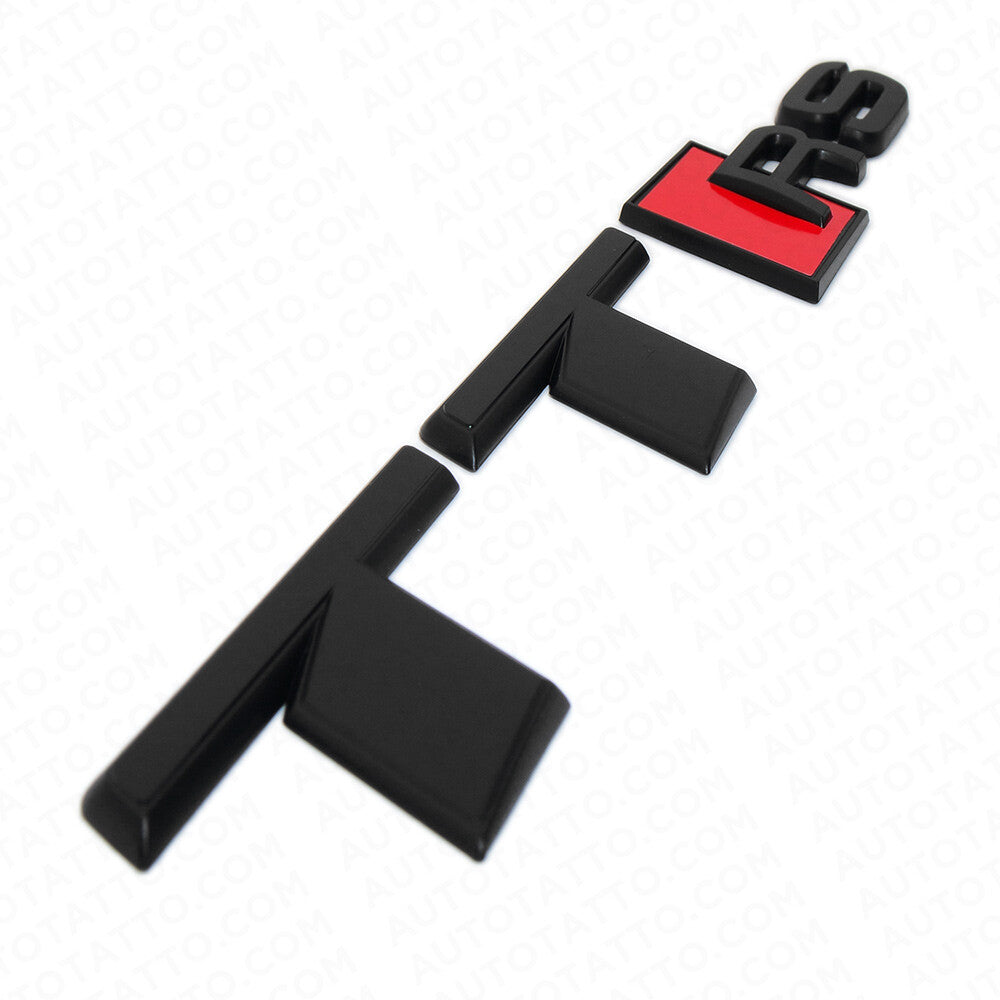 Audi TT RS Matte Black Rear Letter Tail Nameplate Trunk Emblem Badge Sport