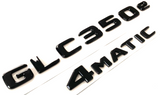 BLACK GLC350e+4MATIC For MERCEDES REAR TRUNK EMBLEM BADGE NAMEPLATE DECAL NUMBER