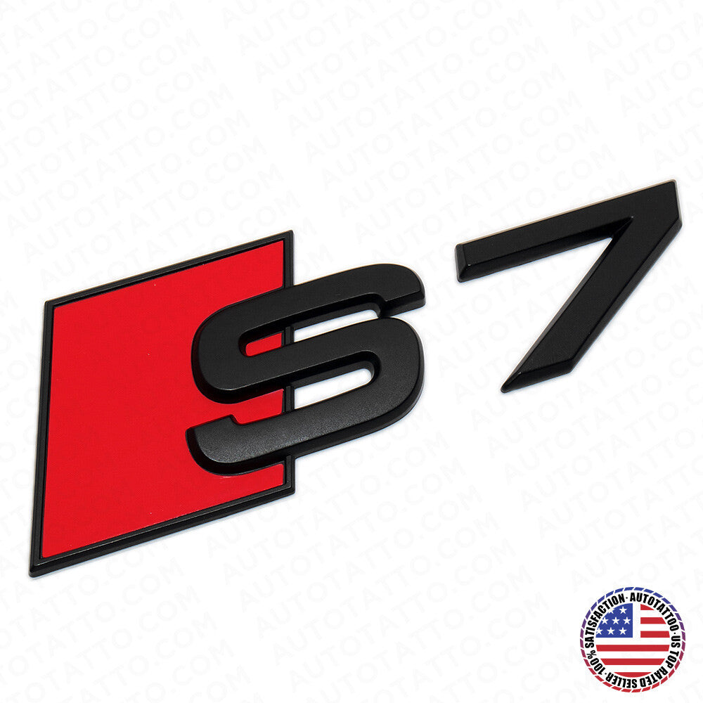 Audi S7 Matte Black Rear Letter Tail Nameplate Trunk Emblem Badge Sport Sline