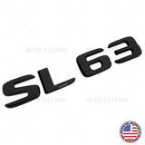 17+ SL 63 AMG Letter 3D Emblem Trunk Logo Nameplate Badge Decorate Gloss Black