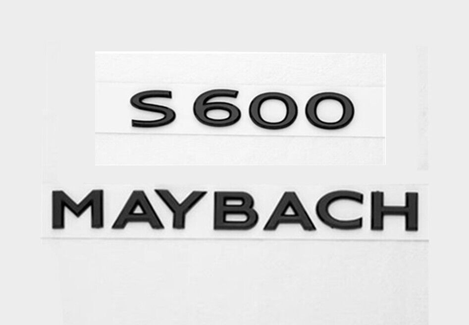 Gloss Black S600 Maybach Number Trunk Letters Badge Emblems Sticker For Benz