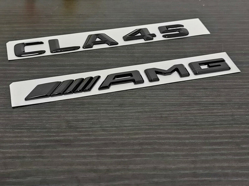 Gloss Black CLA45 AMG Replacement Emblem Badge Sticker For CLA C117 X117