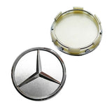 4pcs Hub Cover 60mm Silver For Mercedes Logo Emblem Rim Wheel Center