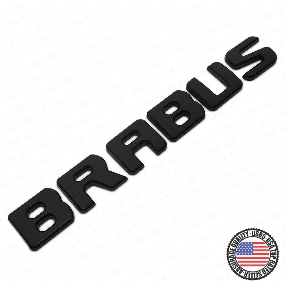 Brabus Emblem 3D Trunk Logo Nameplate Badge Letter Mercedes AMG - Matte Black