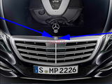 Chrome RED Front Grille Badge Emblem for Mercedes-Benz W205 W222 A2228170116