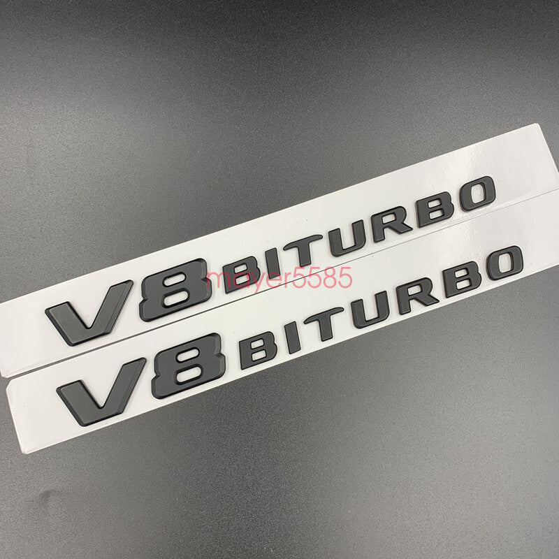 Matte Black G550 V8 BITURBO Trunk Emblem Badge Sticker For Mercedes Benz G550