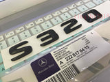 Black " S320 " High quality Rear Trunk Emblem Decal Badge FOR Mercedes Benz S320