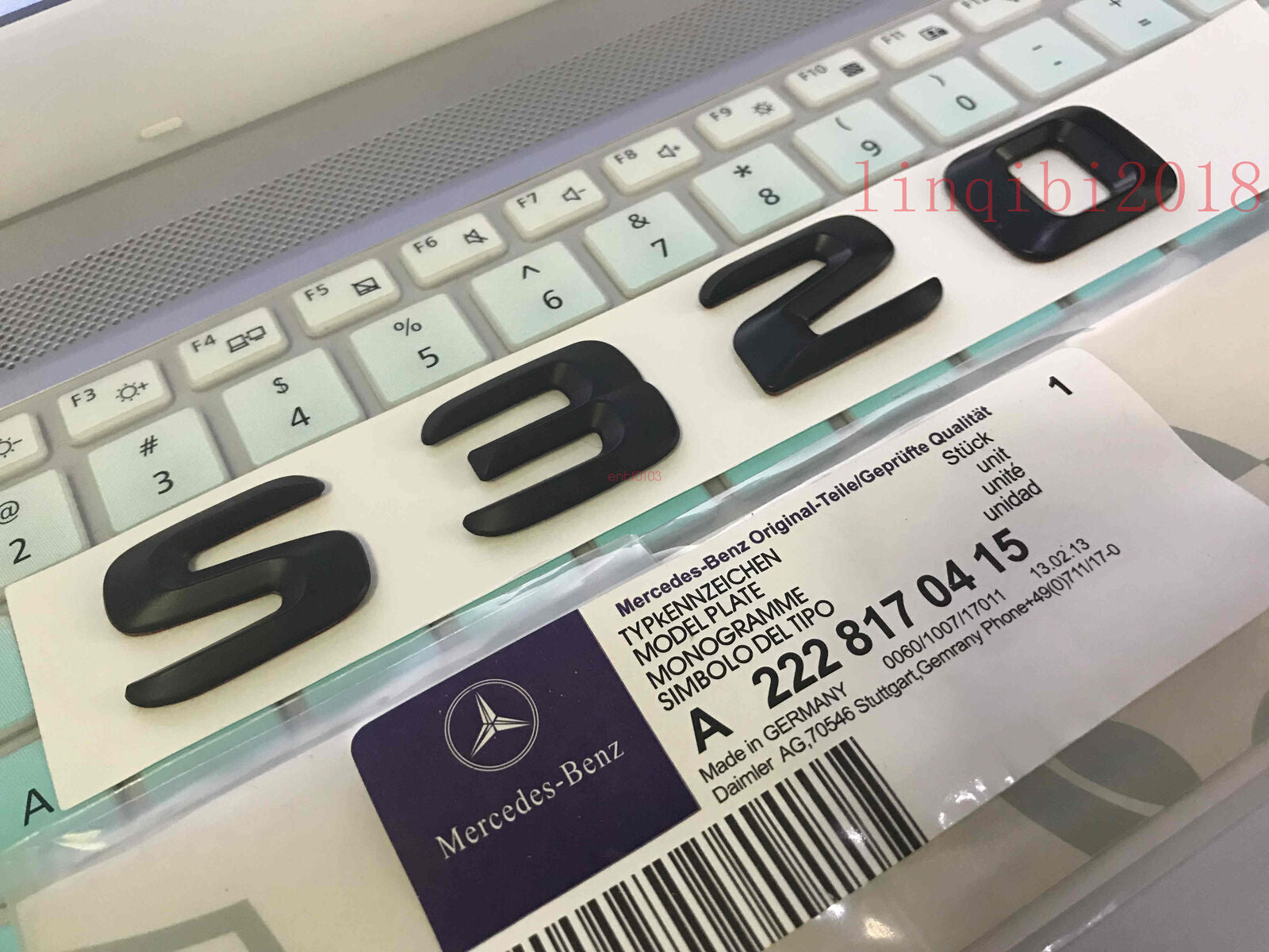 Black " S320 " High quality Rear Trunk Emblem Decal Badge FOR Mercedes Benz S320