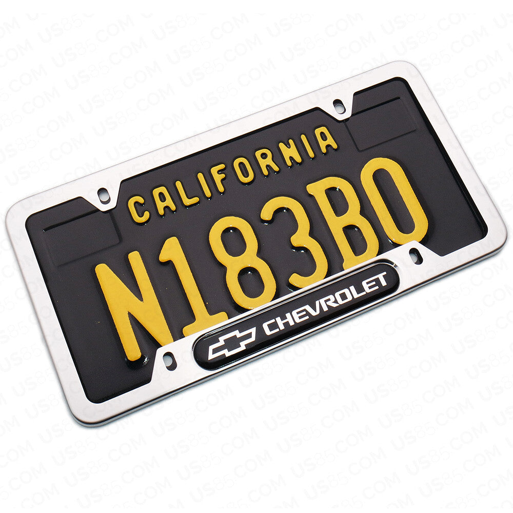 Chrome Stainless Steel Front Rear Chevrolet Sport License Plate Frame Cover Gift