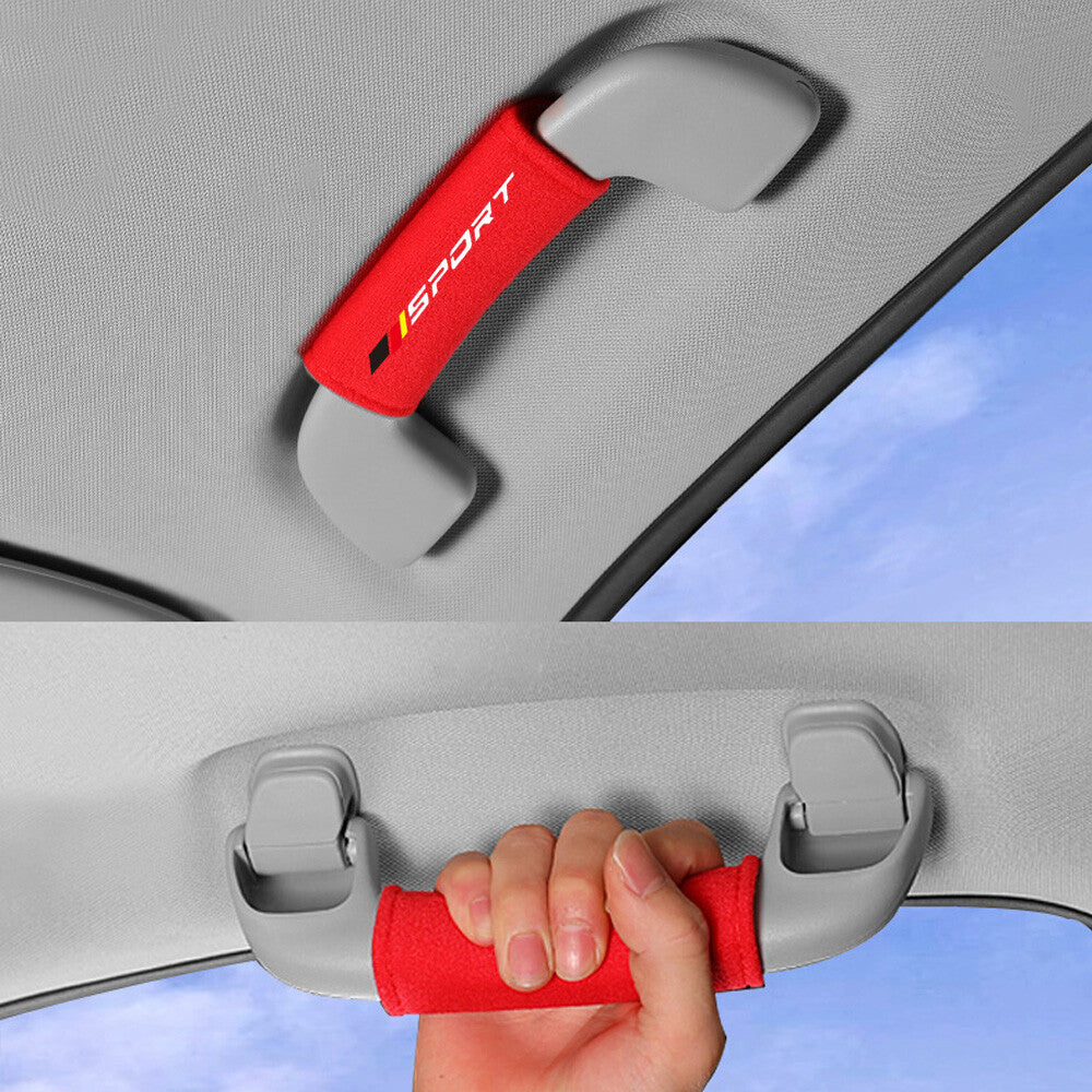 2pcs Fluff Interior Roof Door Handle Protector Armrest Cover Accessories Car Accessory