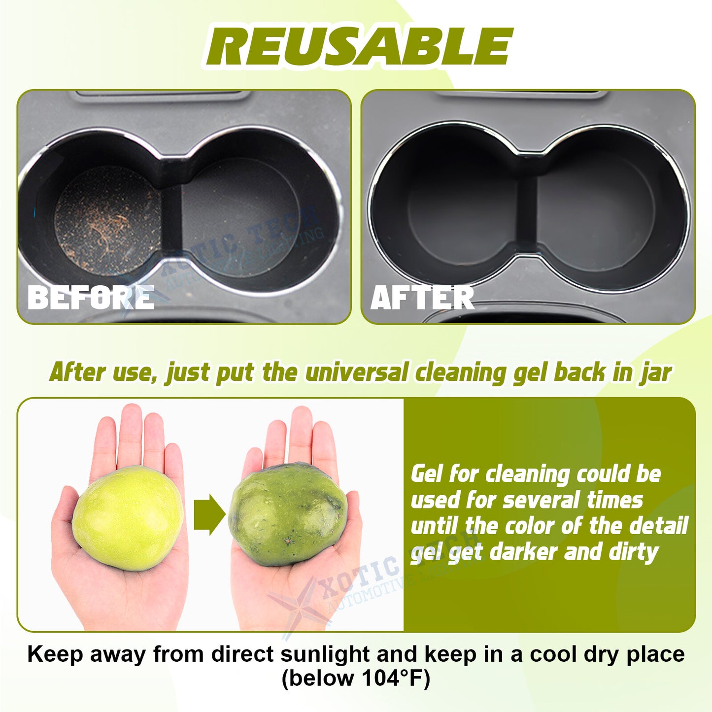 Car Cleaning Gel Automotive Dust Crevice Cleaner Slime Goop Home Detail Removal
