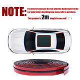 Car Accessories Windshield Roof Rubber Seal Strip Noise Insulation Stickers 2M