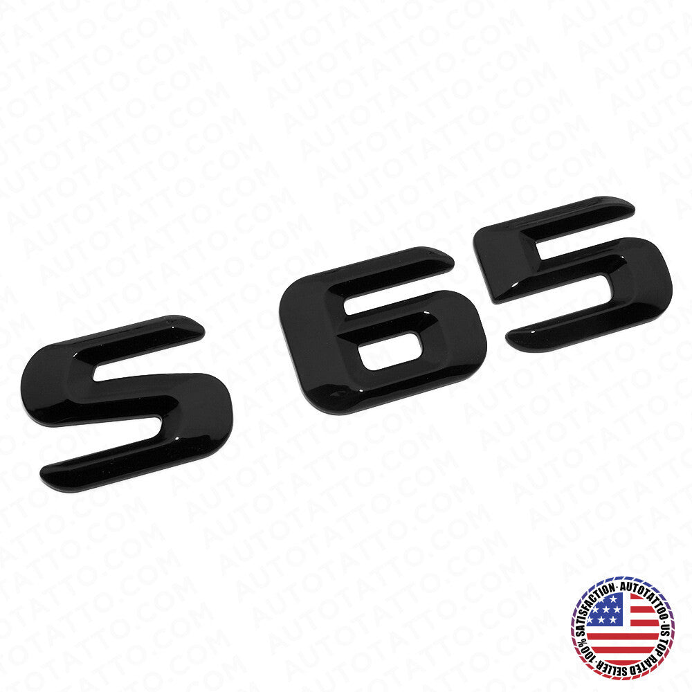 14-17 S 65 AMG Letter 3D Emblem Trunk Logo Nameplate Badge Decorate Gloss Black