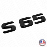 14-17 S 65 AMG Letter 3D Emblem Trunk Logo Nameplate Badge Decorate Gloss Black
