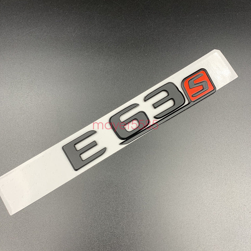 Matte black E63s AMG V8 BITURBO 4 MATIC Trunk Emblem Badge Sticker For Mercedes