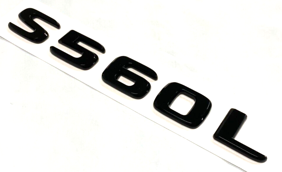 S560L Gloss BLACK FOR MERCEDES REAR TRUNK EMBLEM BADGE NAMEPLATE DECAL LETTERS