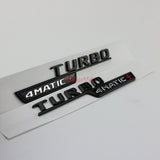 Matte black E53 AMG TURBO 4 MATIC Trunk Emblem Badge Sticker for Mercedes Benz