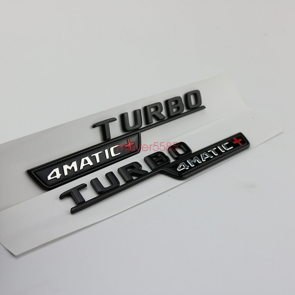 Matte black E53 AMG TURBO 4 MATIC Trunk Emblem Badge Sticker for Mercedes Benz