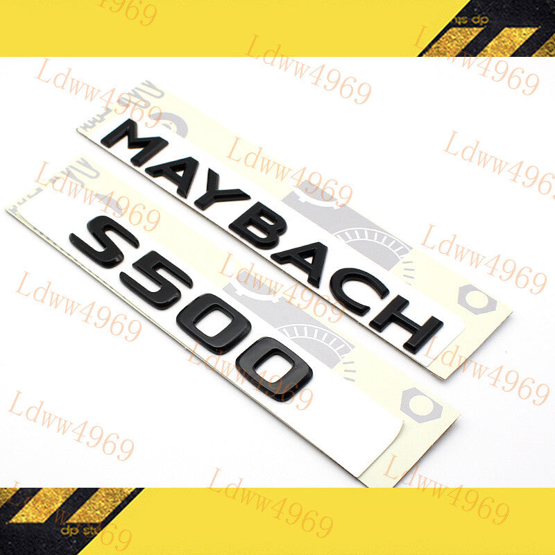 For S-Class W222 S500 Maybach Glossy Black Rear Trunk Emblem Decal Badge Sticker