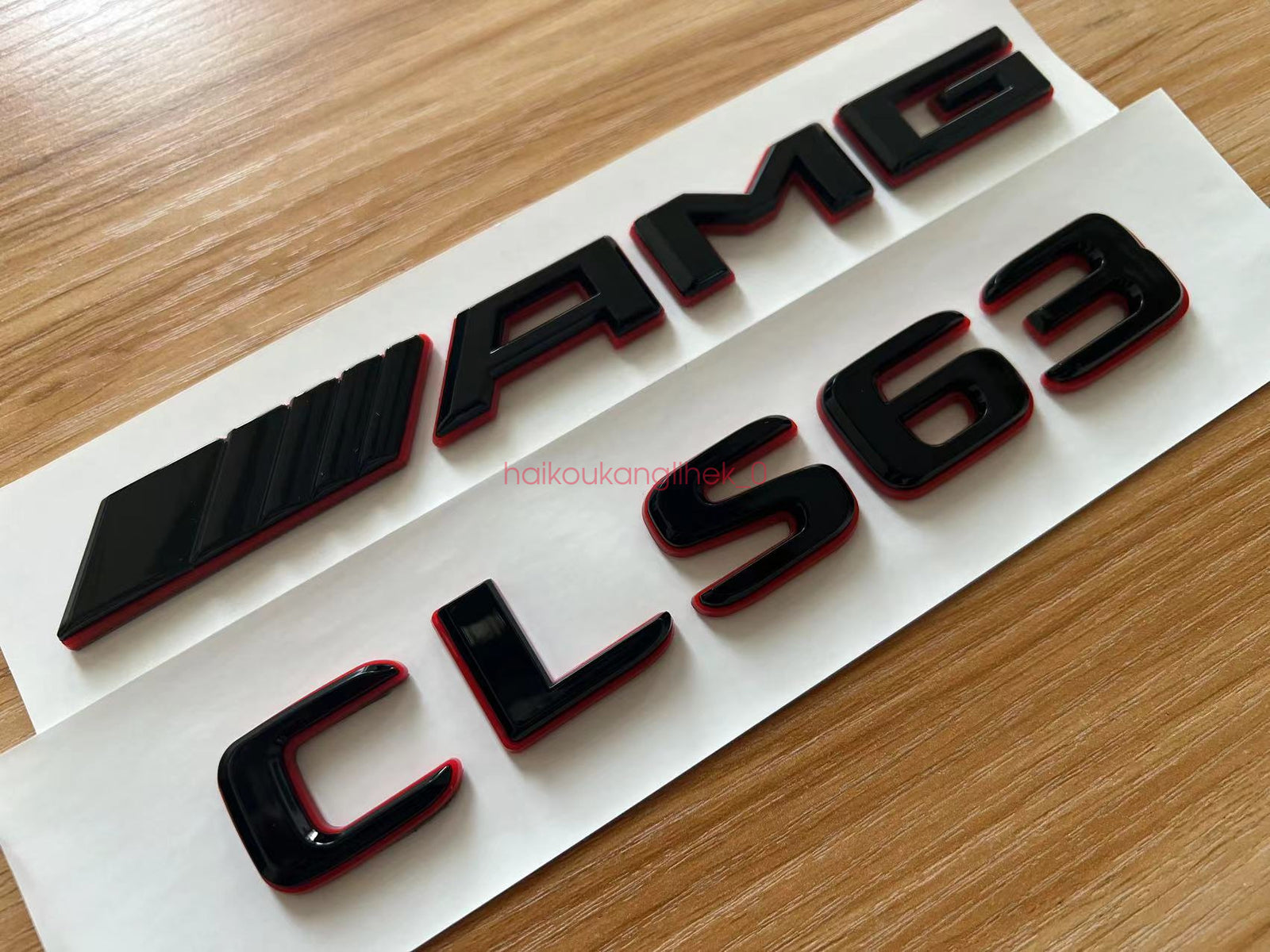 Black RED CLS63 AMG V8 BITURBO Emblem Badge Sticker Set For Mercedes CLS63