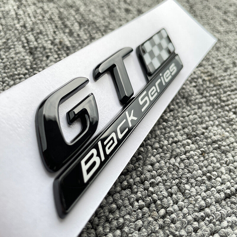 Gloss Black GT Black Series AMG Emblem Rear Lid Badge For Mercedes GTS GTR R190